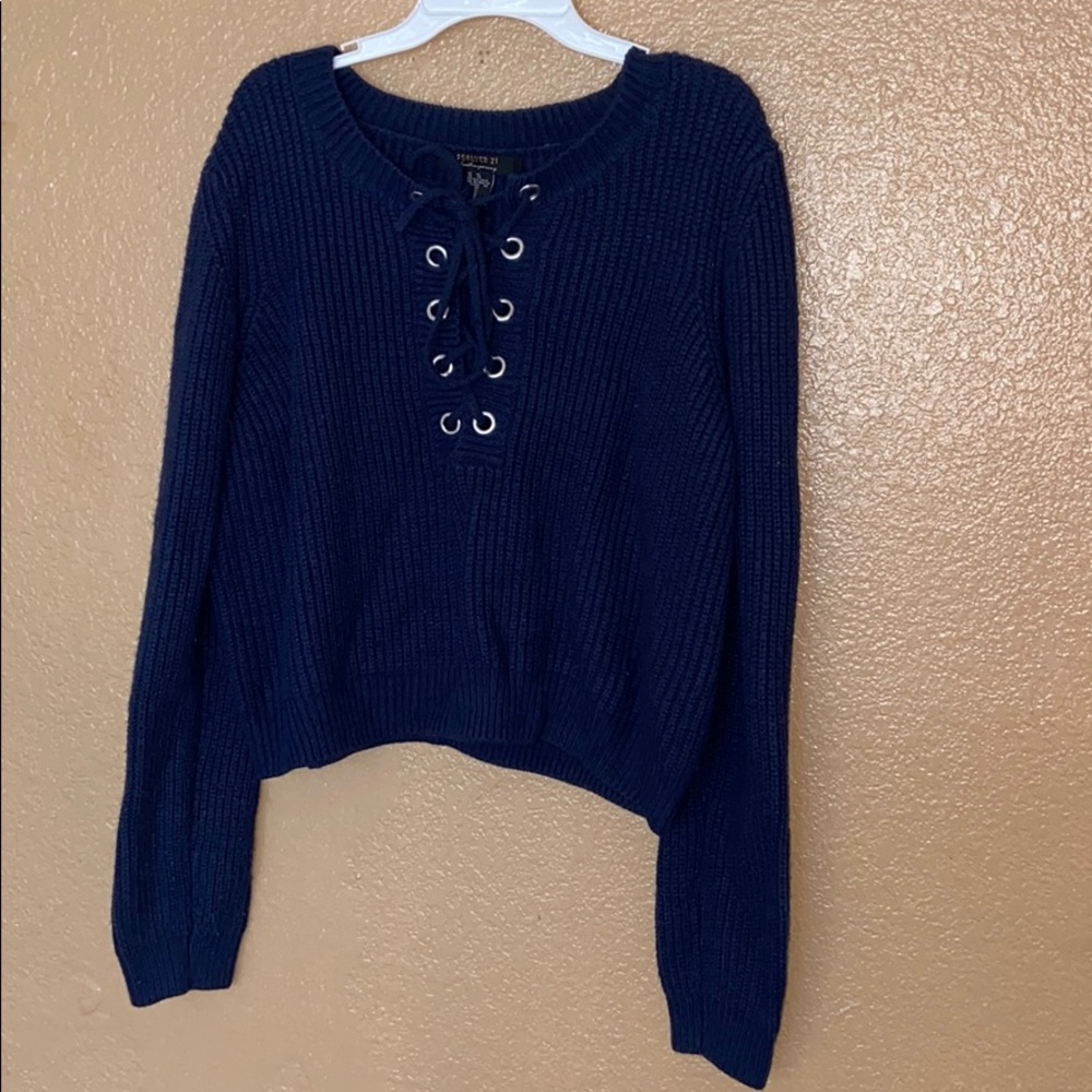 Navy Blue Knit Sweater